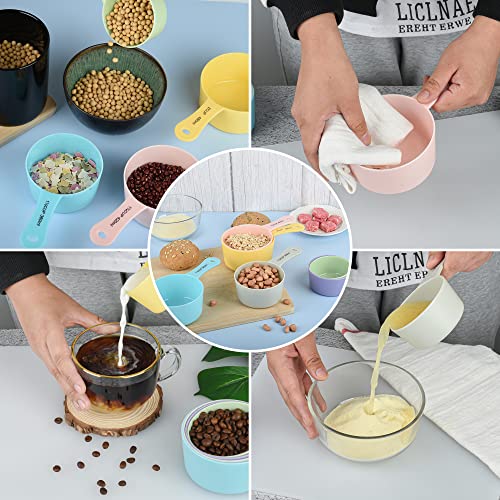 Ackypro Plastic Measuring Cups Set Of 6, Cooking Measuring Cup, Big Capacity Measure Cups, 3/4, 1-1/4 Cup, 1-1/2 Cup, 1-3/4 Cups And 1 Cup 2 Cups For Kitchen And Baking Use Color Purple #TOP5