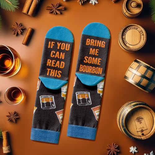 image for HAPPYPOP Bourbon Gifts for Men - Bourbon Whiskey Socks for Bourbon Lov