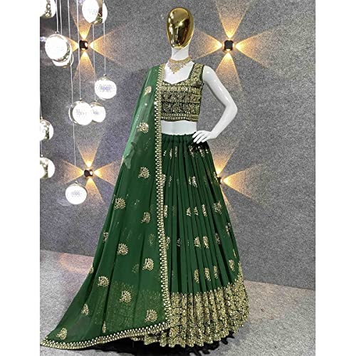 Image of DhrishafashionWOMEN'S Georgette Semi-Stiched lehnga (SF-ver12no Purple1 Free Size)