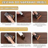 NUTKIT Zestaw naprawczy do twardego wosku, 12 kolorów, zestaw naprawczy do laminatu ze skrobakiem i 3 ostrzami z tworzywa sztucznego, zestaw naprawczy do laminatu/parkietu/drewna/winylu, zestaw
