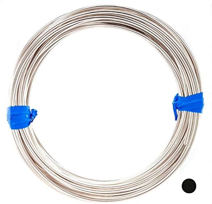 CRAFT WIRE 16 Gauge, 925 Sterling Silver Wire (Round) Semi-Rigid Made in USA - 5 Feet