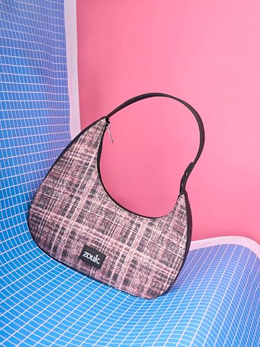 Image of ZOUK Pixi Small Shoulder Bag | Vegan Leather Evening Bag for Women with Shoulder Strap, Zip Closure & Water-Resistant Lining | Stylish Handcrafted Purse |