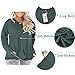 ROSRISS Women's Plus Size Casual Blouse Loose Tunic Long Sleeve Tops Dark Green 18W