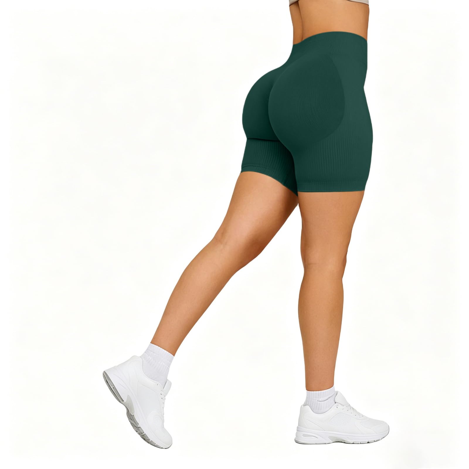 Pantaloncini Palestra Donna Push Up Leggins Corti Donna Vita Alta Shorts Sportivi Senza Cuciture per Yoga Fitness Allenamento Jogging