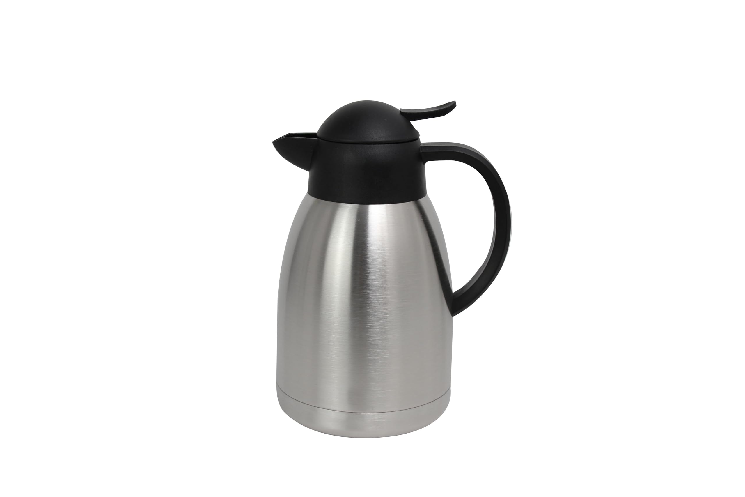 METRO Professional Caraffa termica in acciaio inossidabile, 1.5 L, con pulsante, argento/nero