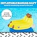 Giant Banana Lounging Pool Float, Inflatable Raft with Supportive Backrest, Fun Summer Party Floatie, Inflates Quickly