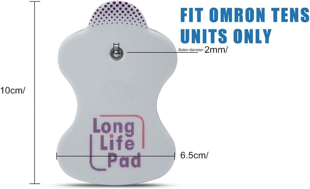 AGAM Life Long - Cuscinetti per elettrodi di ricambio, compatibili con dispositivi Omron TENS, confezione da 4