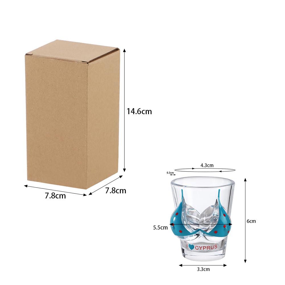 Copo Shot 3D Busto Biquíni Folha Maconha Colorado - Colecionável