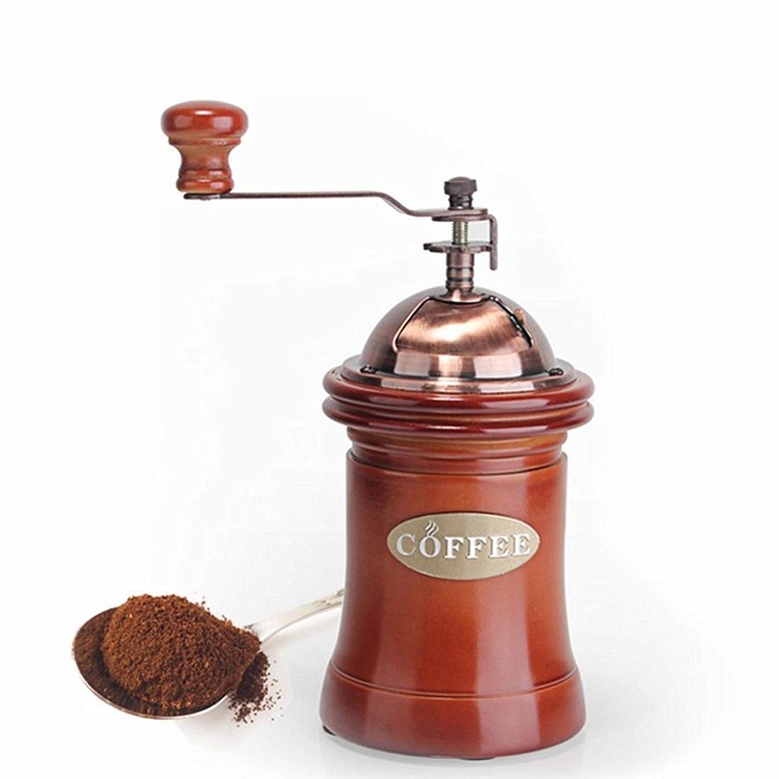 Molinter Coffee Grinder Manual Hand Coffee Grinder Stainless Steel Adjustable Ceramic Grinder Retro Espresso Grinder Coffee Mills