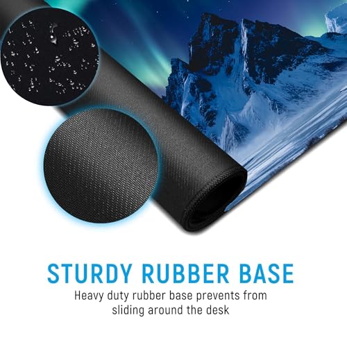 Image of Arora Mountain XL Extended Gaming Mouse Pad | XXL Large Desk Mat 60x30cm for Laptop & PC | Non-Slip Rubber Base, Waterproof, Durable & Smooth Surface | Office, Gaming & Study, asthetic