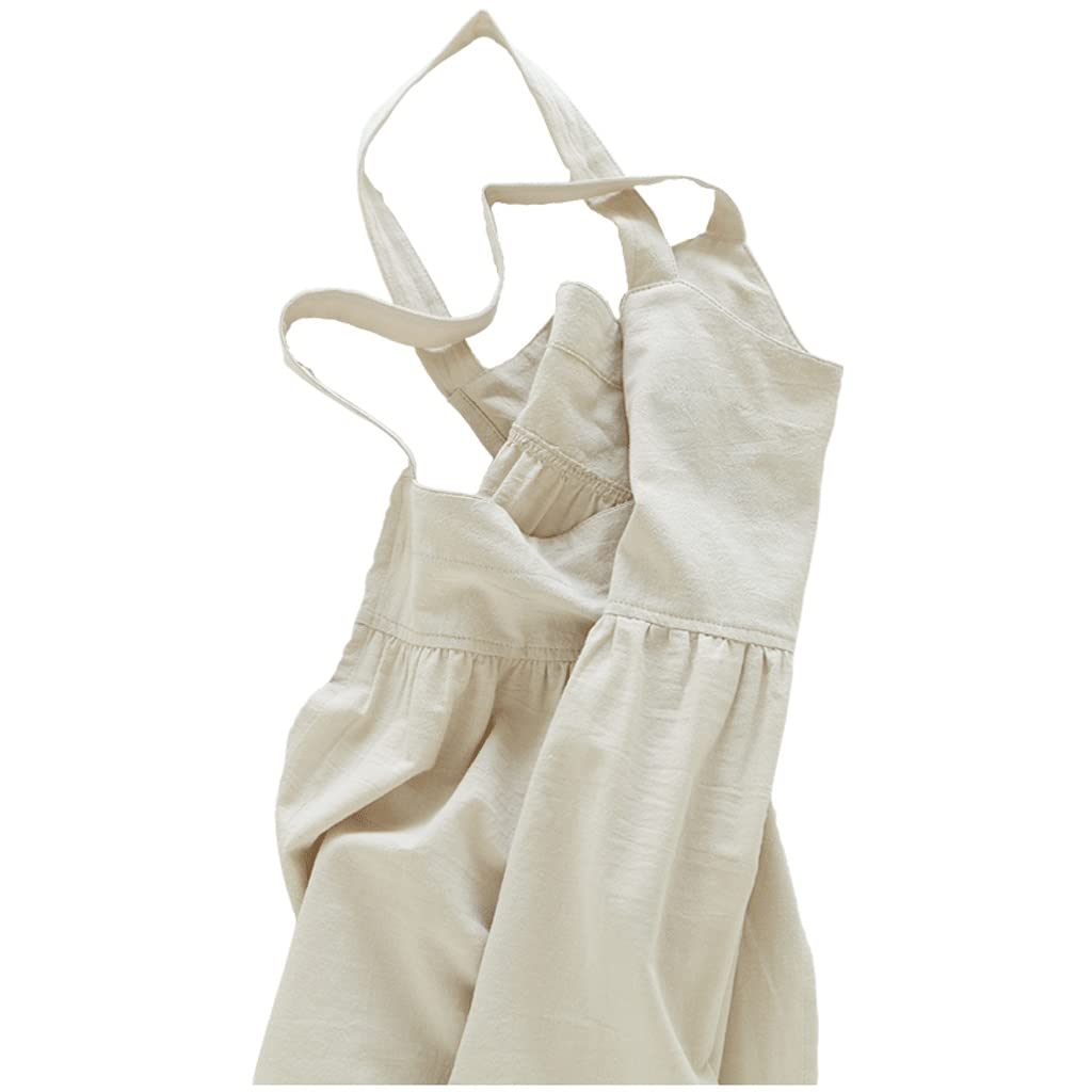 Tablier de cuisine anti-tache en coton frais la solution élégante pour protéger vos robes