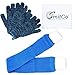 SMITCO Exfoliating Gloves - Back Scrubber for Shower - 4 Thicker, Rougher, Bigger Mitts and Extra Long Washer for Full Body Scrub - Dead Skin, Back Acne, Ingrown Hair, Keratosis Pilaris Remover Kit