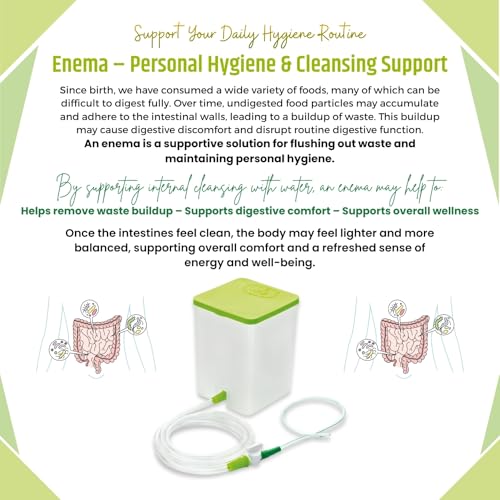 Image of PVC Enema Kit 1500 ML for Home use with Instruction | Enema home kit for Adults Reusable & washable (Enema Pot: Pack Of 1)
