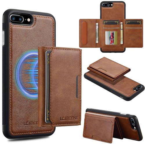 Coque magnétique iPhone 7 Plus portefeuille RFID pour des déplacements urbains en toute sérénité