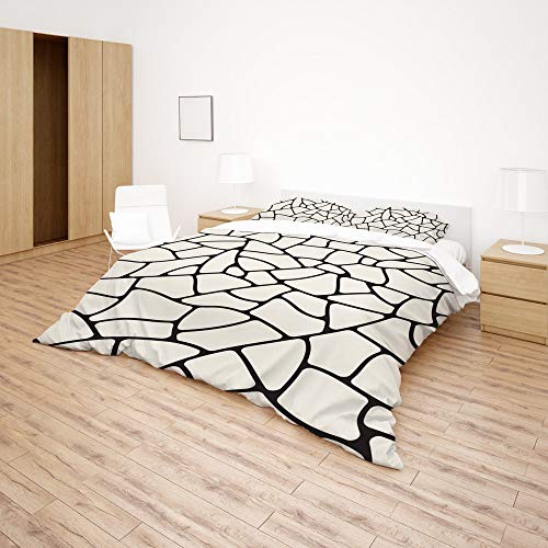 Housse de couette en polyester mosaïque infroissable et facile d'entretien