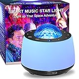 JSRCAR Star Projector Night Light for Kids, Galaxy Projector for Bedroom with Remote Control, 3 in 1