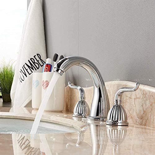 Robinet de lavage eau chaude et froide anti-fuite pour vasque à 3 trous