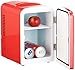 Rosenstein & Söhne Mini Dosen Kühlschrank: Mini-Kühlschrank mit Warmhalte-Funktion, 4 Liter, für 12/230 Volt, rot (Kleiner Kühlschrank)