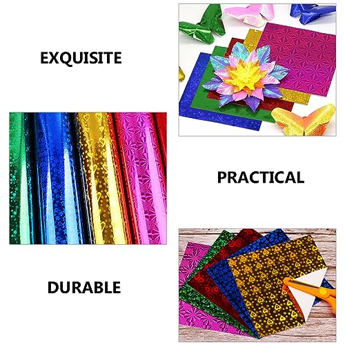 VILLCASE 100 Peças Origami Quadrado Glitter Papel Infantil DIY Papel Artesanal Quadrado Iridescente