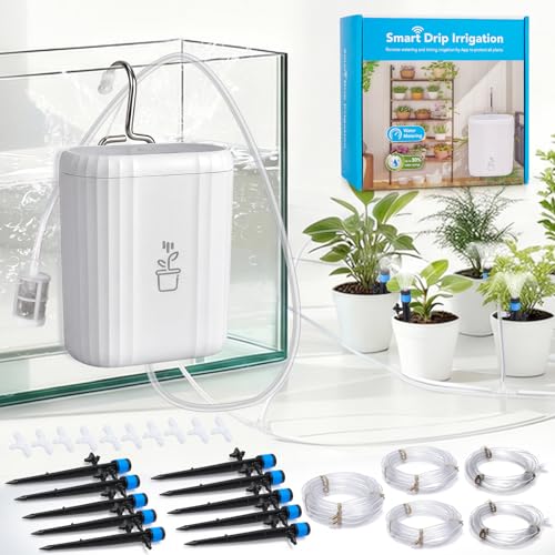 Irrigation goutte à goutte pour potager et plantes de balcon en été