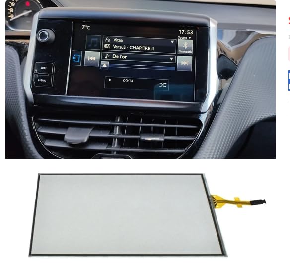 7 Inch LAM070G004A GCX156AKM-E Touch Screen Glass Digitizer Navigation for Peugeot 208 2008 308 for Citroen C5 C4L C3XR