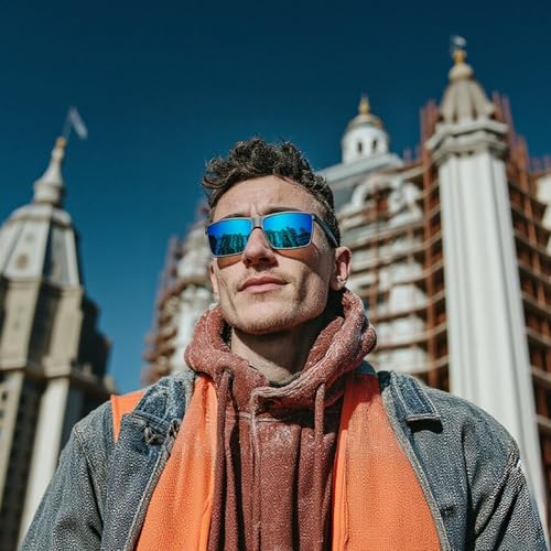 Image of MAXJULI XL Z87 Sunglasses for Big Wide Heads Men TR90 Ultralight UV400 Protection Glasses 8108