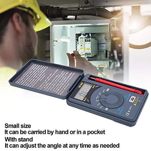 Image of Multimeter, Volt Meter Pocket Digital Display Screen Large Range for Measuring Voltage Resistance Current for Automotive
