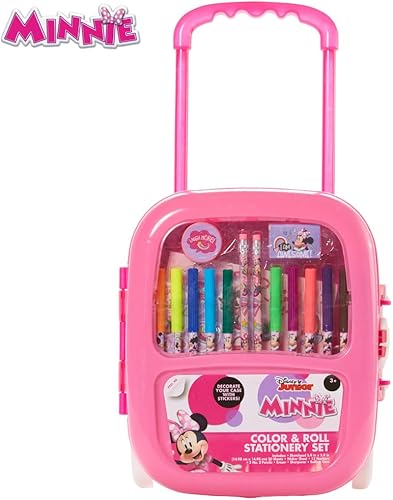 Miniatura 3 de Innovative Designs Disney Minnie Mouse - Juego de actividades de color y rollo con estuche de transporte, calcomanías y suministros de arte
