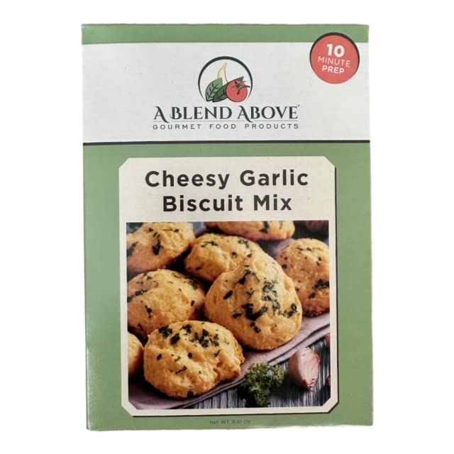 Una mezcla de galletas de ajo con queso, fácil de hornear, hace 10 galletas, galletas de desayuno, galletas de cena, galletas y salsa, complemento