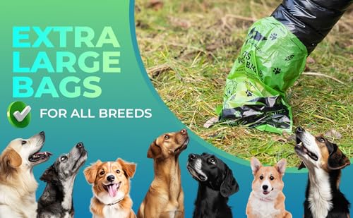 Image of Biodegradable Poop Bags- Extra Thick, Leak-Proof, Lavender-Scented Compostable for Perfect Pet Waste Disposal | 270-Count Heavy Duty Pet Cleanup Bags