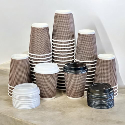 Hot Bargains 8oz Coffee Cups with Lids
