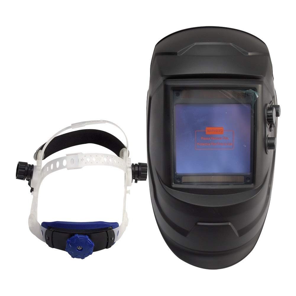 Mascara de Soldar, Careta para Soldar 4 Arco Protecter grande Ver Casco de Soldadura Soldadura Pulido lente de oscurecimiento auto solar tapa del objetivo