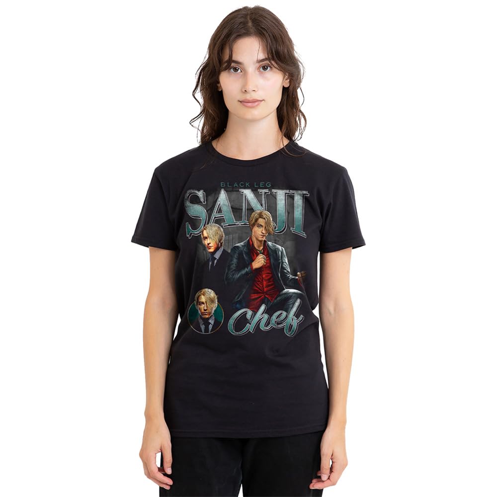 One Piece Sanji Homage Ladies T Shirt, Black, Small