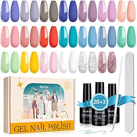 Kit de Esmalte Semipermanente Bledras 23Pcs Cover