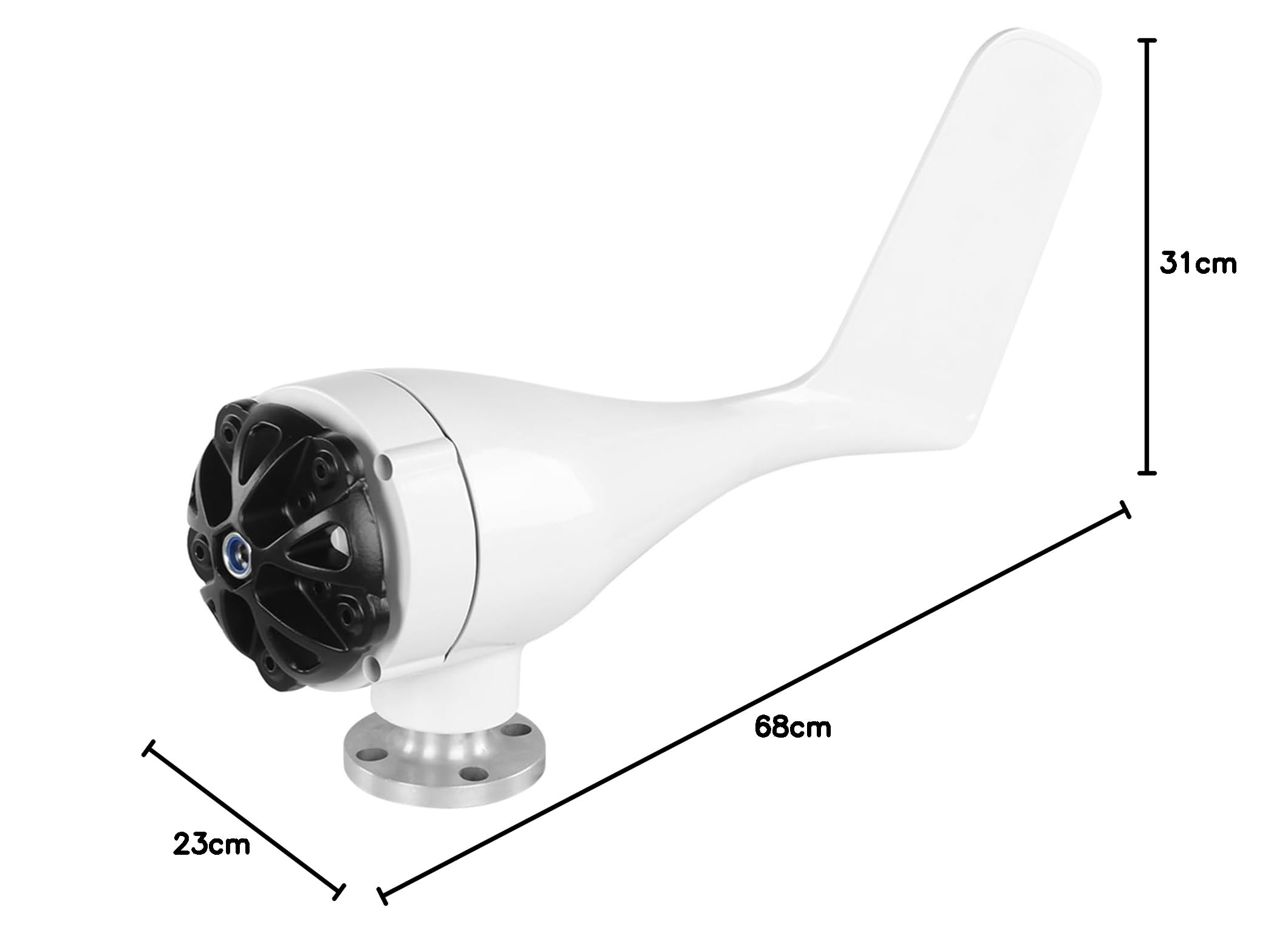 Generatore Eolico Kit di Eoliche a 5 Pale per Piccole Apparecchiature Energetiche Industriali 800 W, Utilizzo Elevato di Energia Eolica per Barche, Terrazze, Cabine (48V)