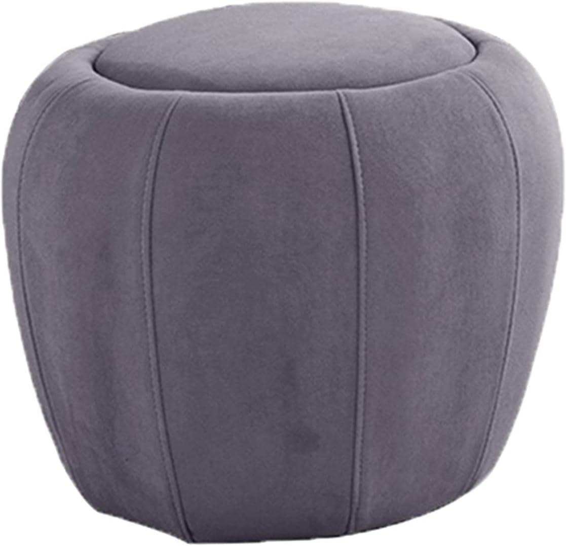 Velvet Sofa Stools, Cushioned Footstools, Creative Shoe-Changing Stools at The Door of The House, and Coffee Table Stools in The Living Room. (Color : Gray)