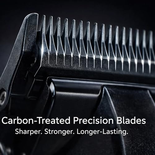 Image of ASBAH Professional X-Pro Hair Clipper - High Efficiency, 8 Guide Combs, Super Torque, Carbon-Treated Precision Blades, Adjustable Lever, Lithium Battery, One-Year Warranty, Lifetime Service