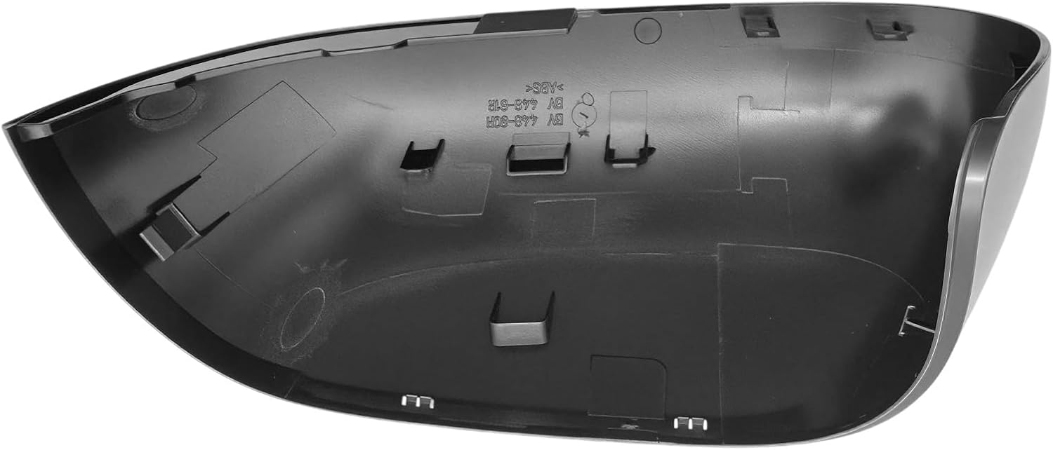 A-Premium Passenger Side Rearview Mirror Cover Cap - Compatible with Kia Soul 2020-2025 - Smooth Black, Without Turn Signal Hole
