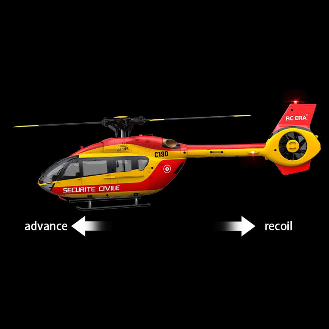 KAROON Helikopter RC, H145 C190 1/30 6CH jednosilnikowy model samolotu (wersja RTF)