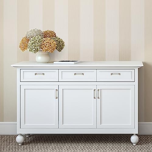 Image of Ravinte Brushed Nickel Cabinet Handles Arch Pulls 3-3 /4 Inch 30 Pack | Square Foot Arch Pulls, Solid Zinc Alloy, Easy Install, Modern Design, Screws Provided, for Drawers & Cupboards