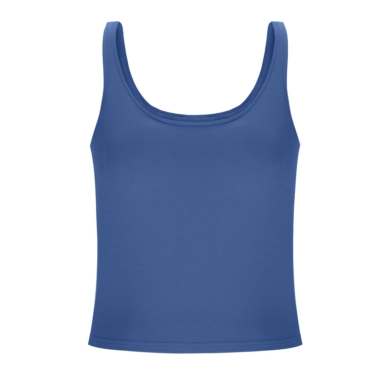 Camisola Tops para Mujer UK Soporte Levantamiento Algodón Sujetador Incorporado Cuello Cuadrado Chaleco Cami Correa Luz Agregar Acolchado Sin Mangas Tiras Yoga Ajuste Seco Moda Casual Gimnasio