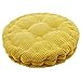Levoberg Cojín de silla redondo con relleno para silla de jardín, comedor, 45 cm, color amarillo