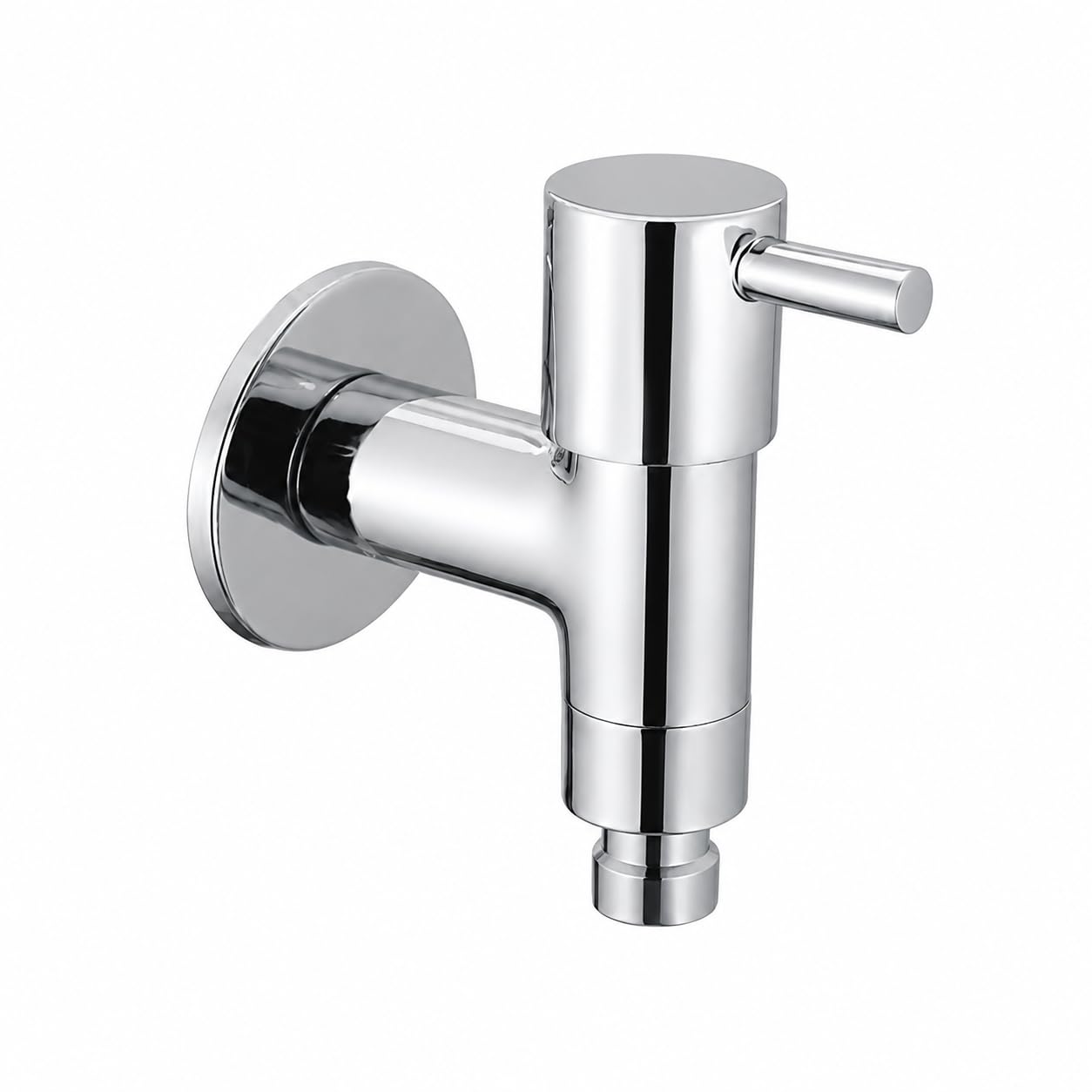 maipo spark brass bib cock faucet for washing machine, quarter turn wall mounted tap, chrome finish, bathroom water tap, brass body, single flow wall tap for kitchen, utility & laundry