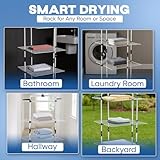 FB FunkyBuys 3 Tier Clothes Drying Rack – Foldable Laundry Clothes Airer Indoor & Outdoor - Sturdy Steel Frame Clothes Horse - Movable, Space-Saving Clothes Dryer for Towels or Storage - Image 3