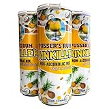 Pusser’s Painkiller® Cocktail Mix – Non-Alcoholic Tropical Juice Blend – Ready-to-Mix with Rum – Pineapple, Orange & Coconut – 4 Pack (12oz Cans) – Makes 8 Cocktails – Shelf-Stable, Bar Quality