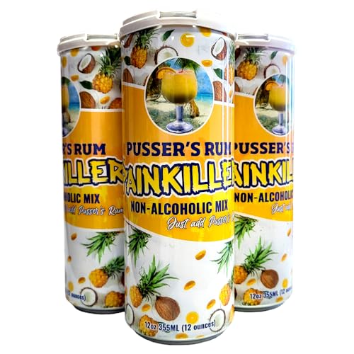 Pusser’s Painkiller Non-Alcoholic Cocktail Mix, 4 Pack