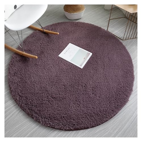 Coussin de tapis rond de qualité supérieure en polyester doux 120cm bluegray