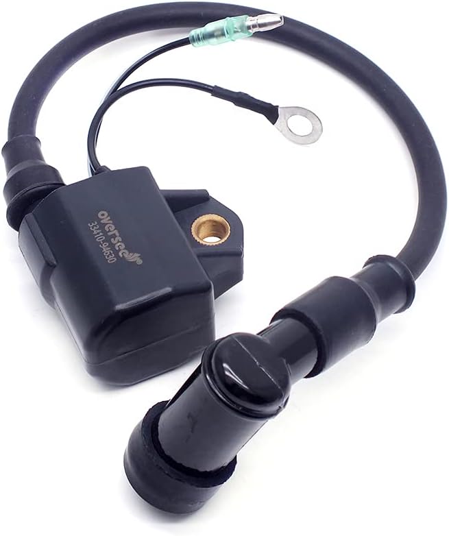 OVERSEE 33410-94630 Ignition Coil for Suzuki Outboard Motor Parts 1985-1998 DT115-DT140 2 Stroke