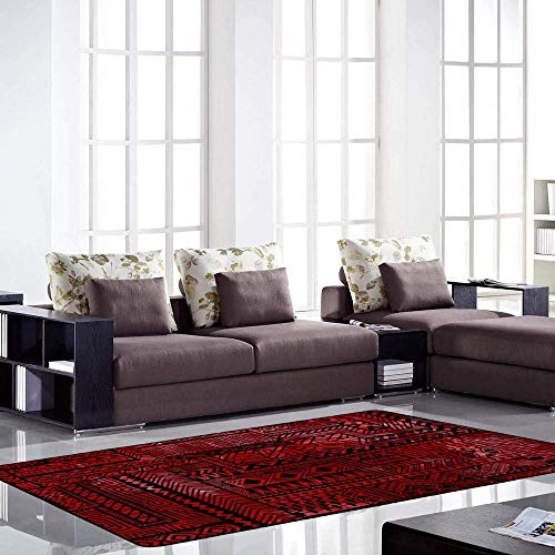 Tapis de sol antidérapant lavable motif cachemire oriental - 4