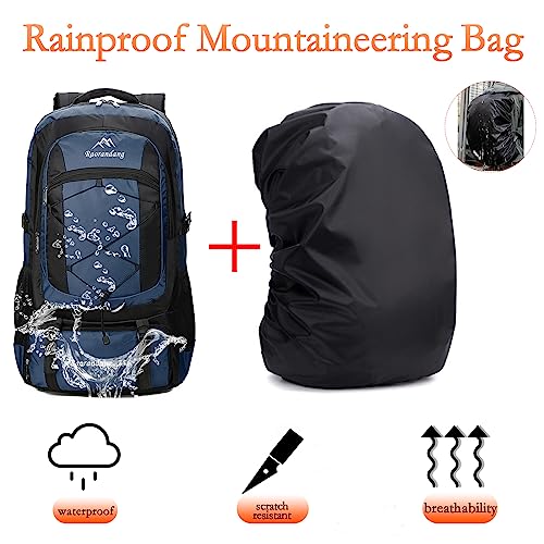 Waterproof Durable 75L Hiking Backpack - Great for Hiking, Camping, and Trips